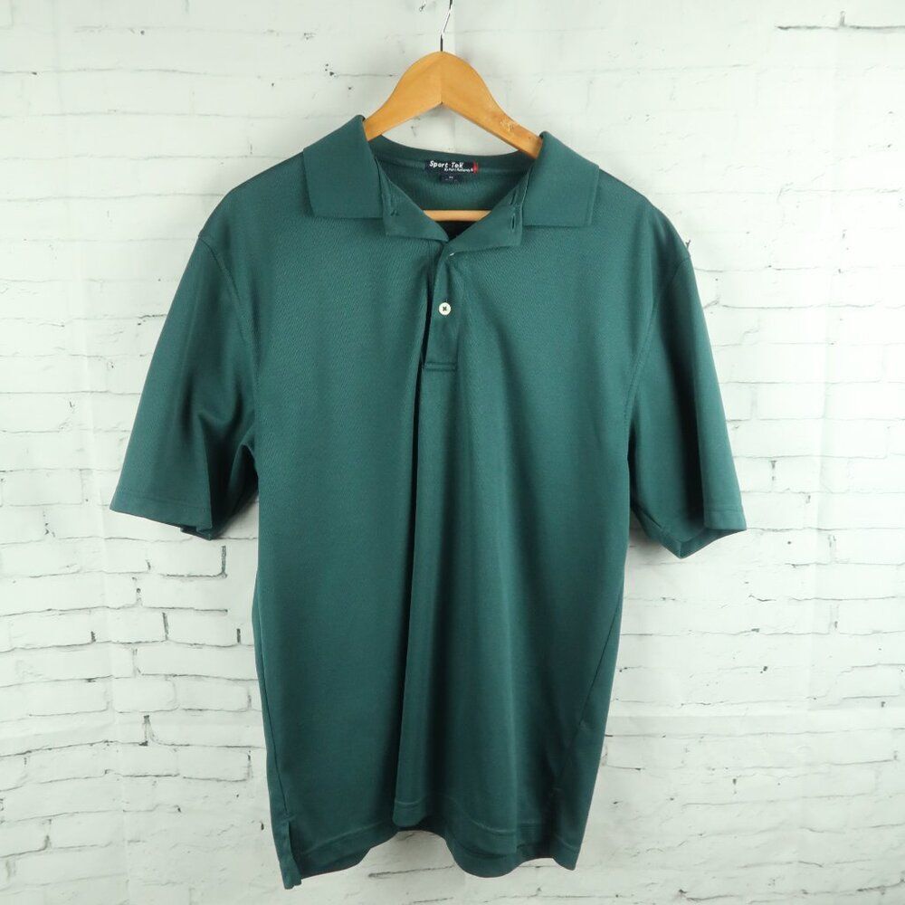 SPORT TEK POLO SHIRT BUNDLE GREEN BURGUNDY & BLACK SIZE MEDIUM - Picture 10 of 11